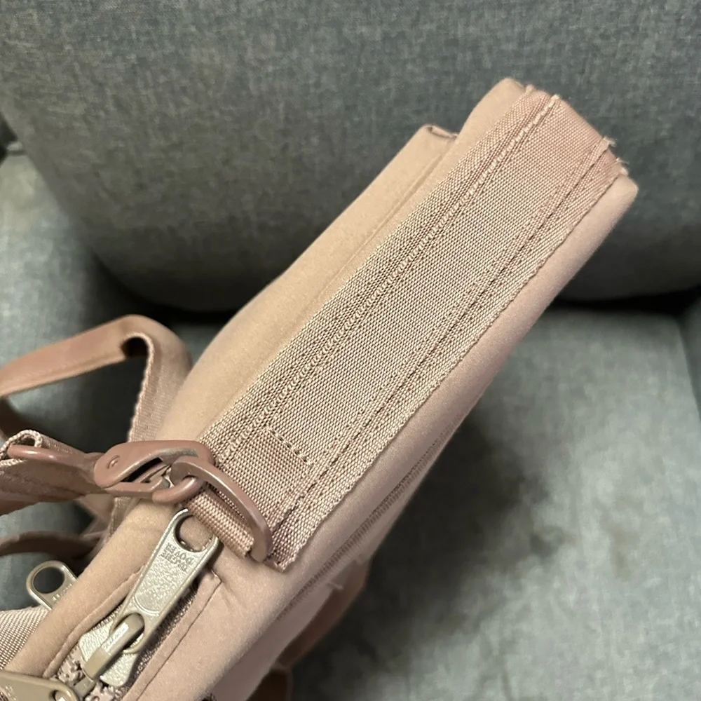 Dagne Dover Large Ryan Neoprene Laptop Bag In Dune